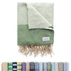 Cape Comforts Oversized Turkish Beach Towel, Diamond Dobby Sage -