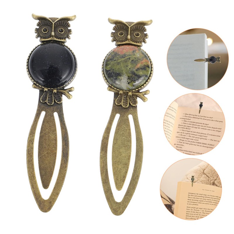 Operitacx Eule Buchmarker Buchseiten Marker Dekorative Lesezeichen Mit Edelstein Einlage