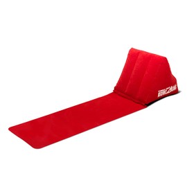 CKB LTD® Red Chill Out Portable Travel Inflatable Lounger with Wedge Shape Back Cushion - Perfect for Camping and Festivals (Red)