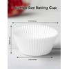 Jumbo White Cupcake Liners Greaseproof Paper 200-Count - Gifbera Odorless