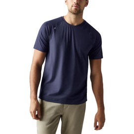 Rhone Reign Mens Workout Shirts, Anti-Odor, Quick Dry Mens Gym Shirts, Workout Shirts for Men (Navy, Small)