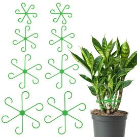 Plant Support Shrub Holder, Pack of 8 Plant Support Round, Plant Support Gripper, Plant Clips for Monstera Trellis and Alocasia, Ring for Plants, Hydrangeas, Tomatoes
