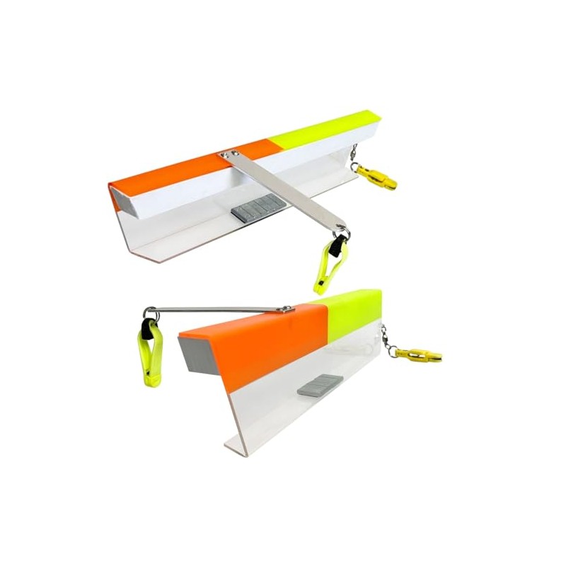 Rhino Premium Flexiboard Trolling Tackle - Orange/Yellow, One Size