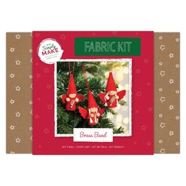 Simply Make Christmas Fabric Craft Kit - Brass Band, Festive Fabric Material Craft, for Adults and Teenagers, for The Most Wonderful Time of The Year - Christmas! Including All of The Accessories