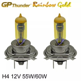 GP Thunder 2500K Rainbow Gold H4 (9003) 12V 55/60W Xenon Light Bulbs Pair Golden