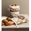2 Pack Reusable Beeswax Bread Bags for Homemade Bread, Cotton