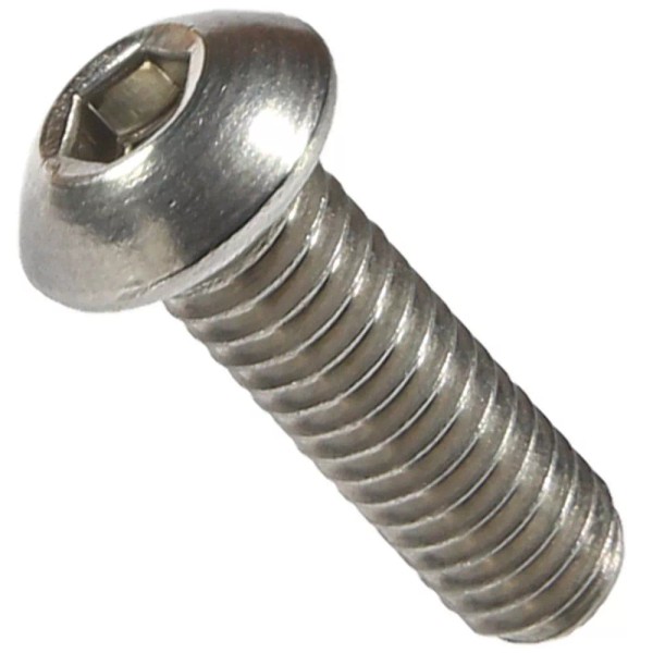 Fastenere 1/4-20 x 3/8" Button Socket Cap Screw Allen Hex