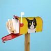 Dujiea Black Cat-Face Mailbox Cover, Waterproof, Magnetic, 25.5"L x 21"W,