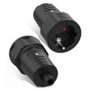 Schuko Coupling, Pack of 2 Protective Contact 250 V/16 A