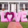 Joiedomi 9 FT Valentine Inflatable Love Letters with Built-in LED Lights - Illuminate Your Romantic Holiday Celebration with this Charming Blow-Up Decoration for Weddings, Proposals, Indoor Spaces, and Yard Parties