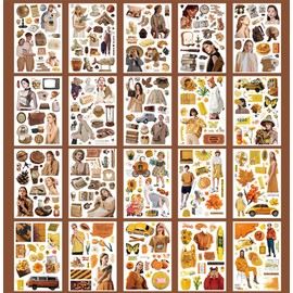 Washi Stickers Book for Journaling - Vintage Stickers for Scrapbooking Planner Notebook Diary Albums Collection Embellishment Supplies