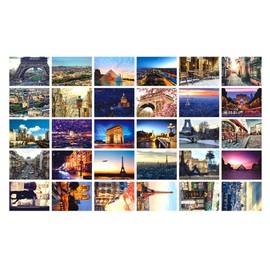 Fendawn Strive Beautiful World Travel Scenery Post Cards Artistic Retro Postcards, Paris,30 PCS