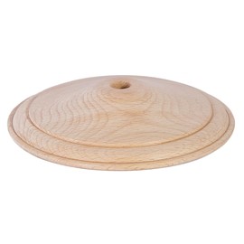 B&P Lamp® 6 Inch Diameter Wooden Vase Cap, Unfinished