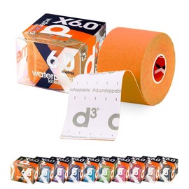 d3 X6.0 Extreme Waterproof Kinesiology Tape 50mm x 6m (Orange, 1 Roll) Swimming Watersports Wintersports Ankle, Knee, Shoulder, Elbow Kinetic Physio Muscle Injury Strapping Support