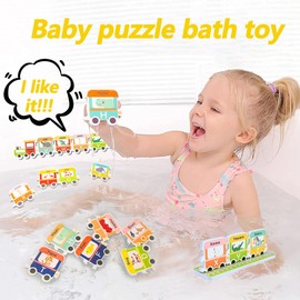 QSLKI Pack of 28 Bath Letters, Bath Toy Foam with Mesh Organiser, Bath Toy Learning, Floating Letters, Bath Toy & Educational Toy for Bath Stickers, Babies & Toddlers