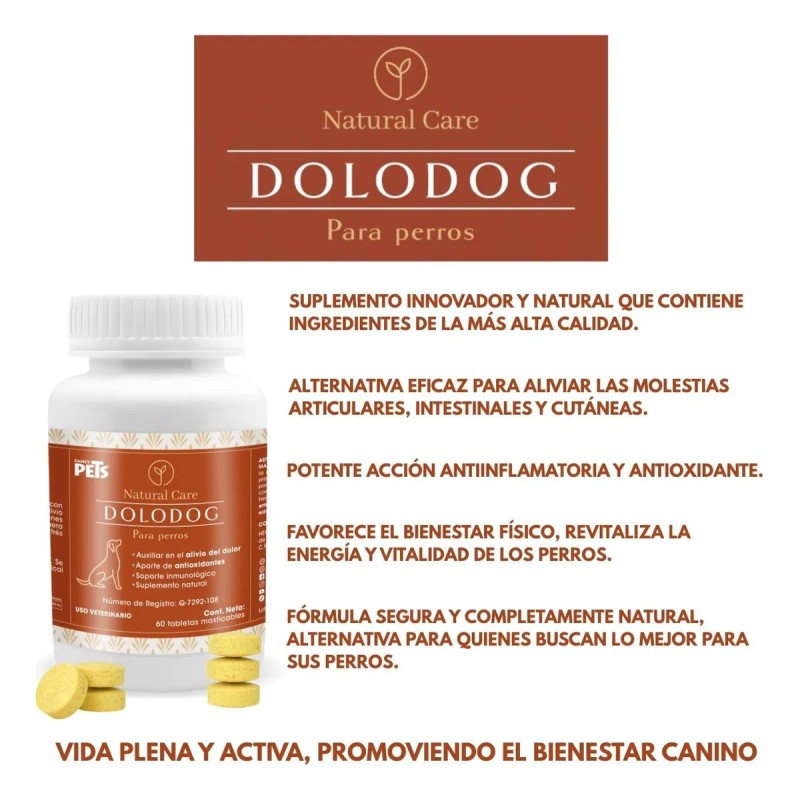 Auxiliar Dolor Perro Dolodog C/antioxidantes 60pz Fancypets