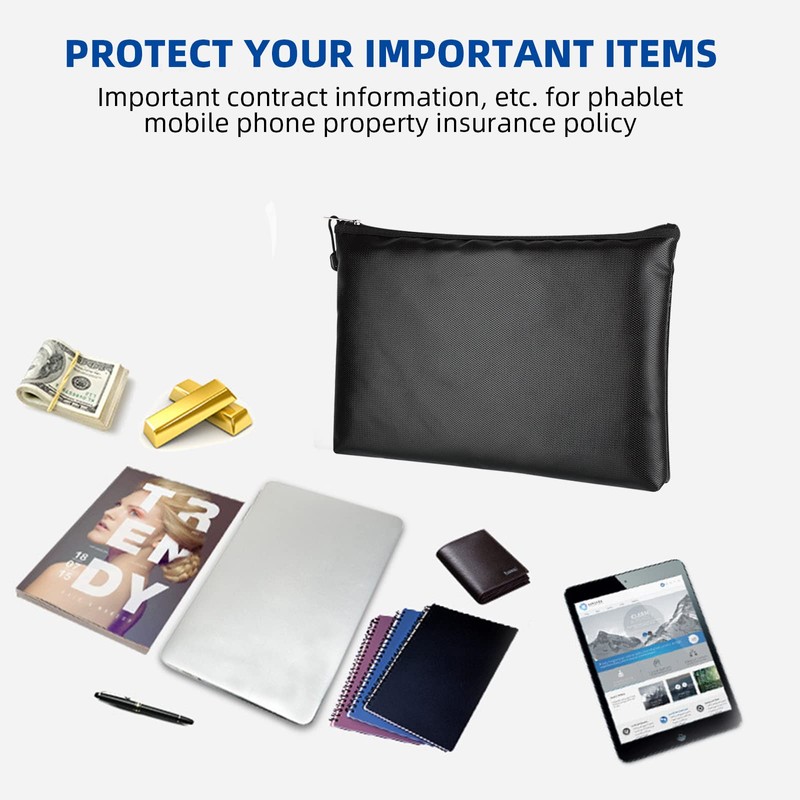 Document Bag Safe Fireproof Waterproof Fireproof Document Box Money Bag