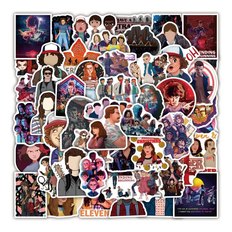 Stranger Things 100pcs Calcomanias Stickers Pvc Contra Agua