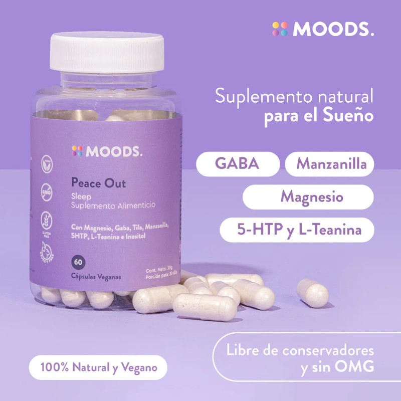 Dormir Sueño Profundo Magnesio Gaba 5htp Inositol Moods Sabor