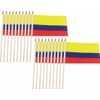 20 Pack Colombia Flags Colombian Stick Flag Small Mini Handheld