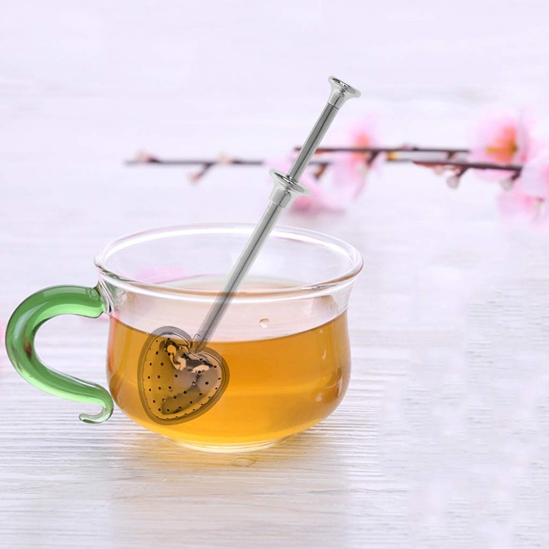SUCHUANGUANG Heart Shape Stainless Steel Loose Leaf Tea Infuser Spoon