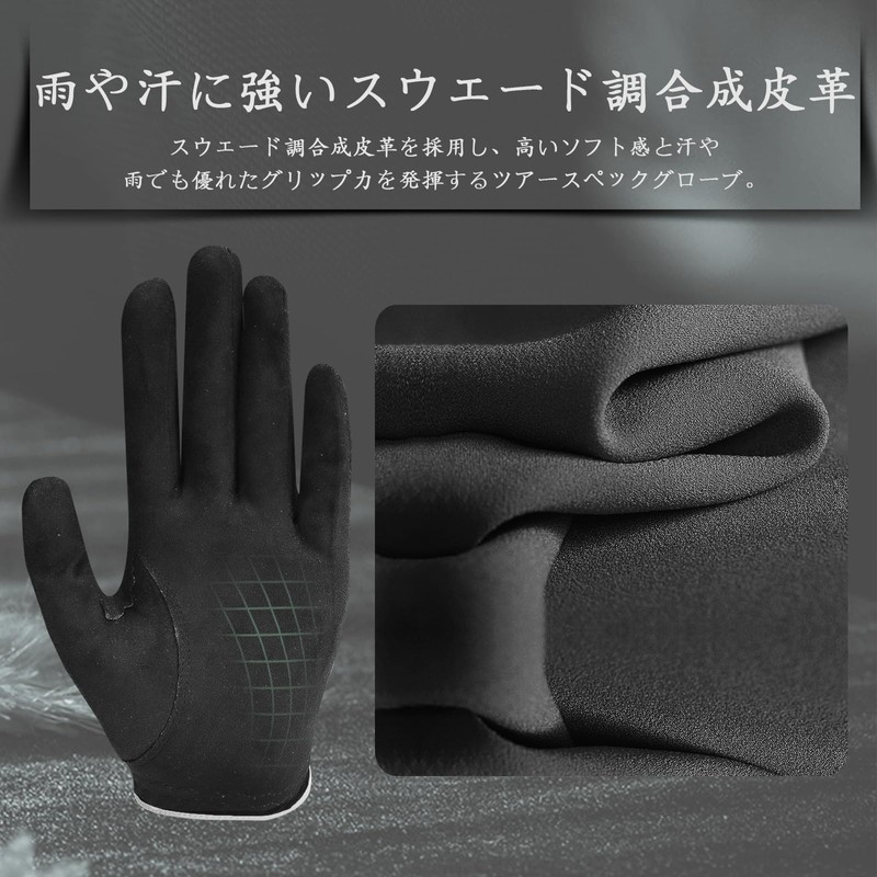 FINGER TEN Golf Gloves Men's All-Weather Left Hand Non-Slip Soft