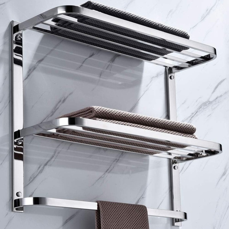 30 Inch Bathroom Towel Rack Towel Bar, 2-Tier Towel Rack
