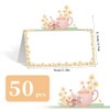 100Pcs Tea Party Theme Seating Cards Place, ，100 Seating Decorations