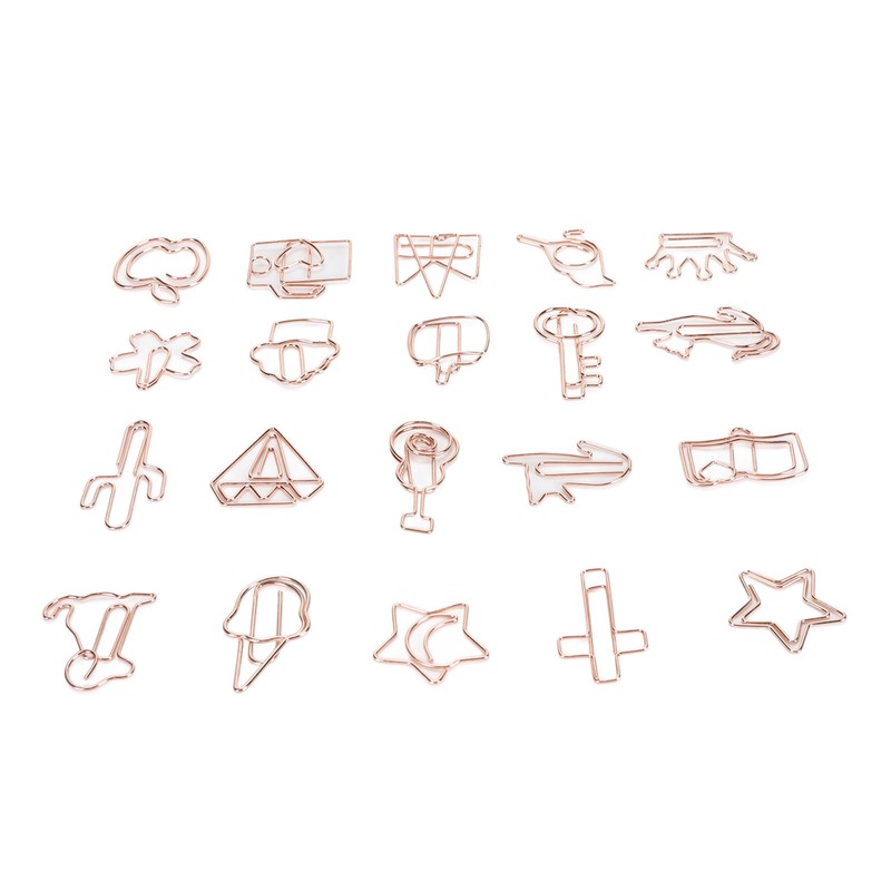 100Pcs Paper Clips Cute Look Note Clip Marking Document Organizing