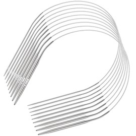 Reessy 9 Pcs Circular Knitting Needles Set 100cm with Size Marked, Metal Round Knitting Needles 2.0-6.0mm for Jumper, Shawl, Blanket, Scarf or Large Project