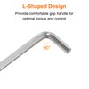 sourcing map Ball End Hex Key Wrench 8mm L-Shape Extra