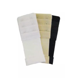 Fullness 2 Hooks Bra Extenders 3 in a Pack White Beige Black Reduces Bra Tightens 7021