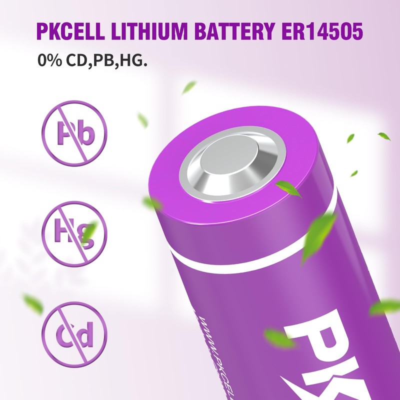 PKCELL 12 Pack ER14505 3.6V Lithium Battery 2400mAh AA Lithium
