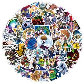 50Pcs Card Battle Game Stickers Pack | Classic Aesthetic Anime Vinyl Colorful Waterproof Cool Deacls for Water Bottle Guitar Laptop Computer Phone Adults Luggage