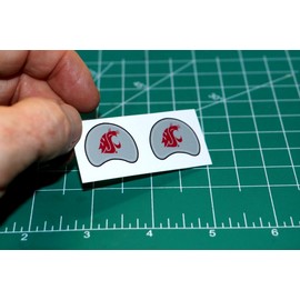Washington State Cougars GRAY *DIECUT DECALS ONLY* Football Gumball Helmets Mini