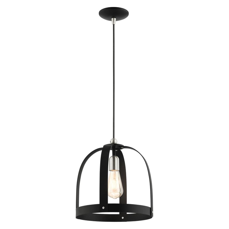 Livex Lighting 1 Lt Textured Black Pendant