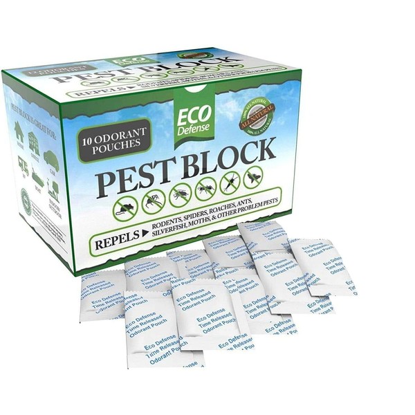 Eco Defense Pest Control Pouches - All Natural - Repels Rodents, Spiders, Roaches, Ants, Moths, Squirrels, & Other Pests