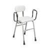 Drive Medical 12455 Adjustable Height Stool with Back and Arms