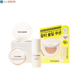 THE SAEM Skin Perfection Glutathione Toning Cushion Special Set 3items, Shade:21C Petal Beige