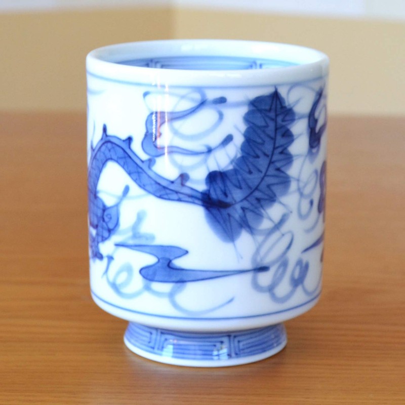 Yunomi Yunomi Tea Bowl, High Quality, Arita Ware, Hasamiyaki, Handwritten,