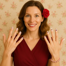 Flower Nail Stickers, 8 Sheets Nail Stickers for Nail Art Floral Nail Art Sticker Self-Adhesive Cute Floral Leave Bow Butterfly Charming Nail Decals for Women Girls DIY Manicure Decorations