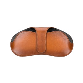 Solo Pelle Liestal Sunglasses Case Genuine Leather Portable Glasses Case Glasses Case with Magnetic Closure Sunglasses Case for Men Women Kids, cognac brown
