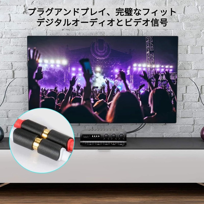 J&D 2RCA to 2RCA Cable, RCA Cable Gold Plated [AudioWave
