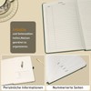 PYNEX Notebook A5 Lined, Hardcover, Notebook, Leather Notepad with 192