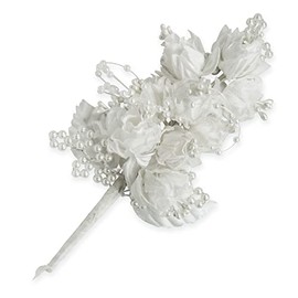Expo International Vintage Bridal Tulip with Pearls Spray | White