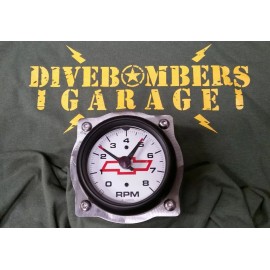 divebombers garage 3 3/8 military Series bomber gauge bezel Custom 4bolt Dash Gasser Hot Rod Bezel