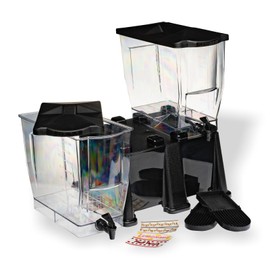 Carlisle FoodService Products Trimline Double Base Rectangular Drink Dispenser with Spigot for Catering, Parties, Restaurants, Polycarbonate (Pc), 3.5 Gallons, Black