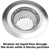 3-Pack Stainless Steel Sink Strainer (2.25"/5.5 cm Top) for Bathroom/Laundry/RV