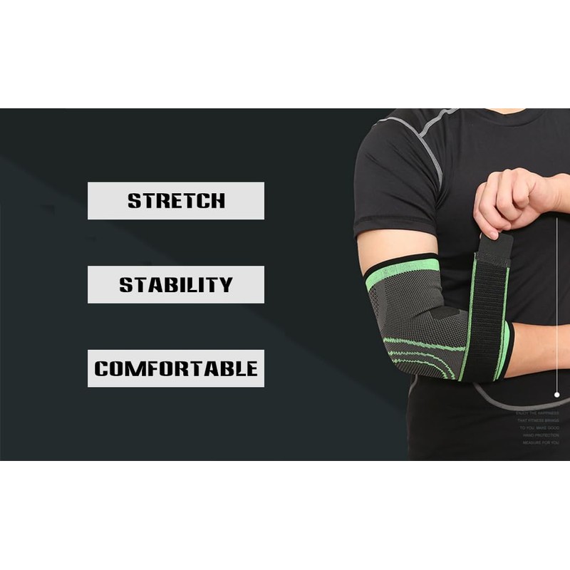Vivva Elbow Brace with Strap for Tendonitis 1 Piece, Tennis