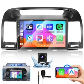 2+64GB for Toyota Camry 2000-2006 Android 13 Car Stereo, 9 Inch Touchscreen Car Radio with Apple Carplay Android Auto HiFi GPS Bluetooth Backup Camera Mirror Link